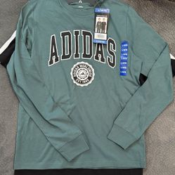 Adidas Youth 2-pack Long Sleeve & Short Sleeve Tee - Youth Size Large (14/16) - New Condition 