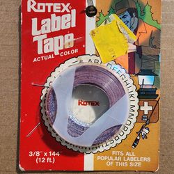 Rotex Label Tape (Red) 3/8 x 144" (12 Ft)
