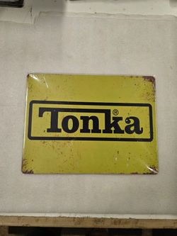 Tonka trucks toys faux vintage ad metal sign