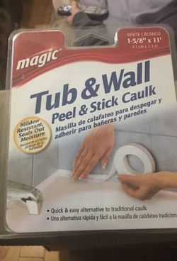 Tub&wall peek &stick caulk
