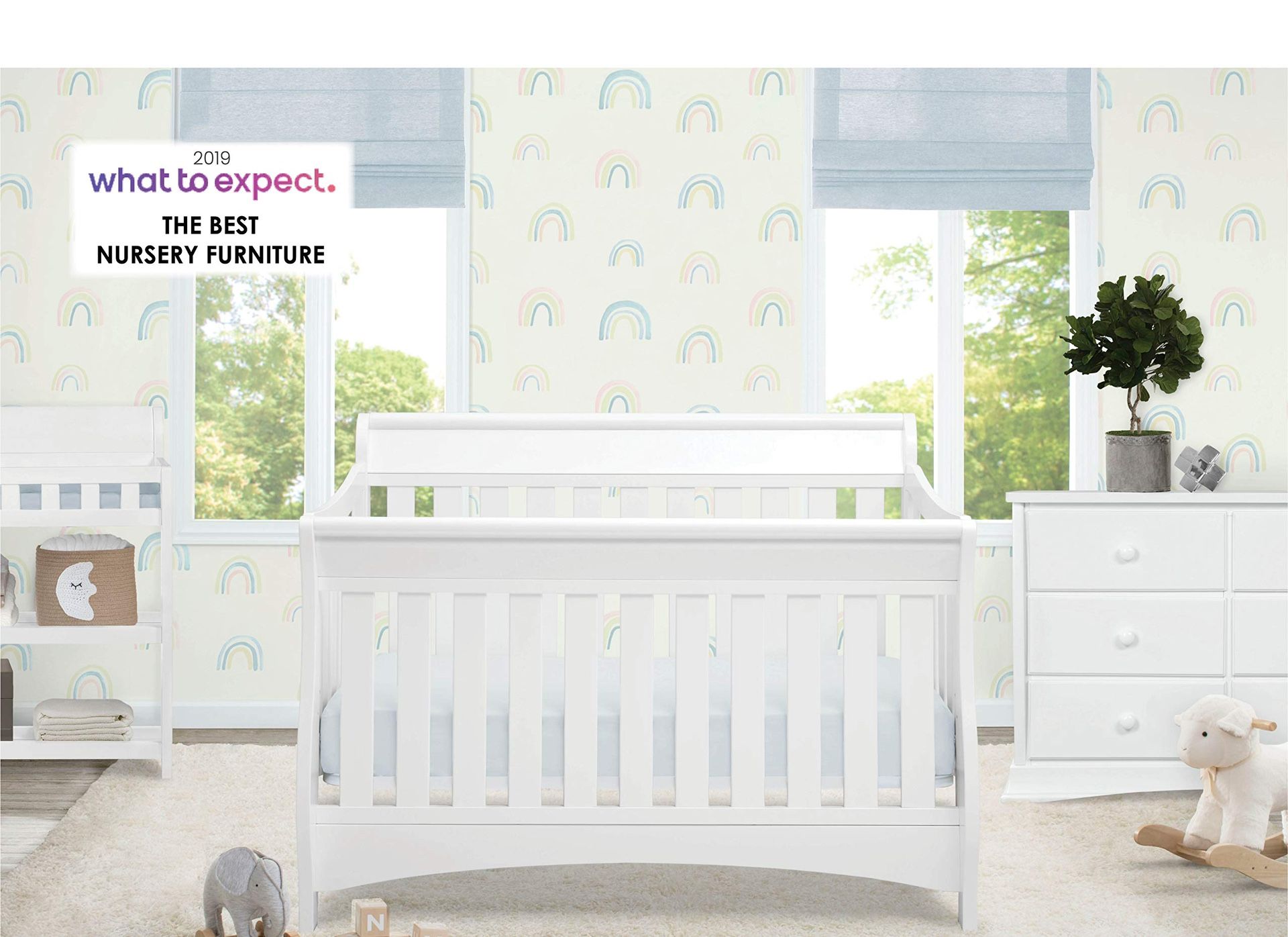 Delta Children Bentley S Series in Convertible Baby Crib, White