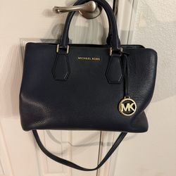 Michael Kors Leather Navy Blue