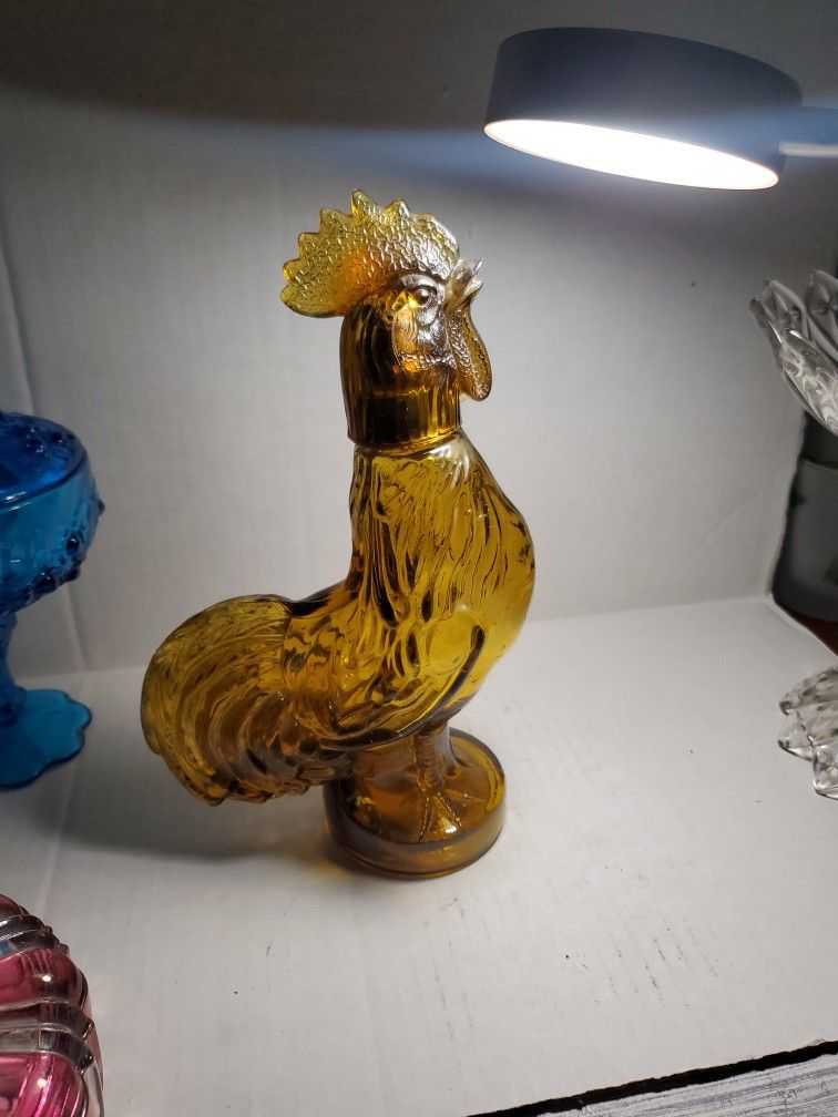 Vintage Amber Liquor Bottle