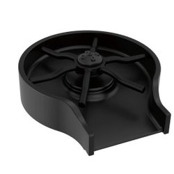Delta Enjuague de vidrio de metal negro mate para fregadero de cocina, lavadora de tazas para fregadero, lavadora de botellas, negro mate GR250-BL