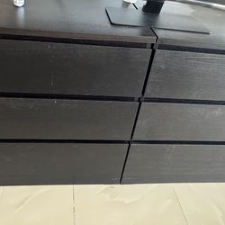 Two Black Dressers