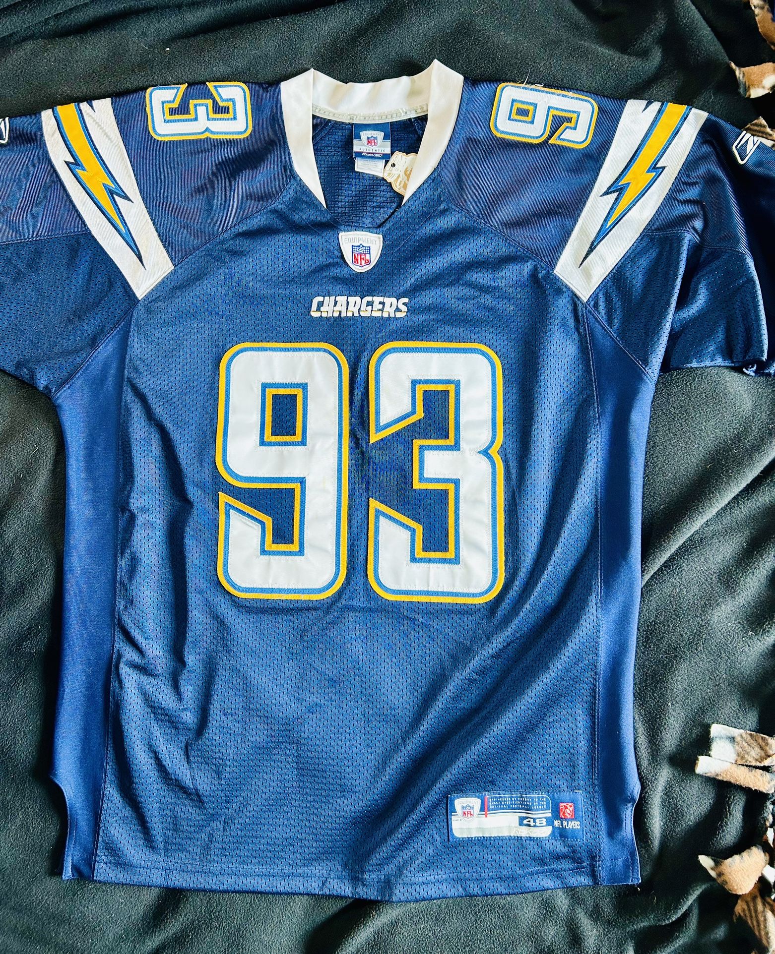 NFL Chargers Jersey From Reebok - Castillo #93  size 48