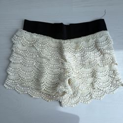 Tiered Crochet Shorts