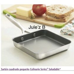 Plancha Cuadrada Pequeña Con Antiadherente Nueva En Su Caja 