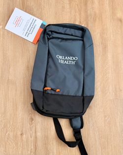 New Orlando Health Backpack Laptop Travel School Work Gray Black