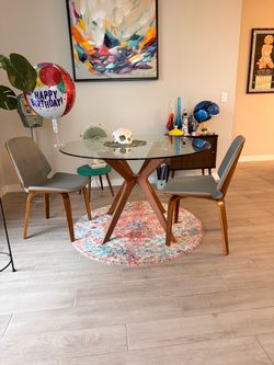 Dining table and 2 chairs