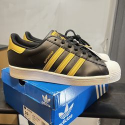 Adidas superstar sneaker - magic black glod and white 