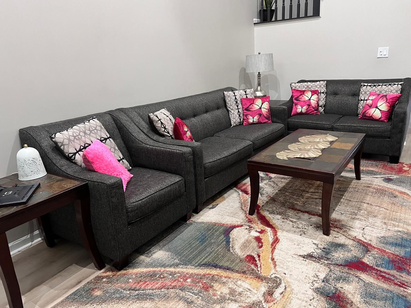 Couch - 3 Seat Love Seat And A Single Seat