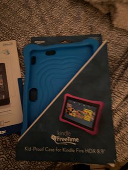 Brand New kindle free time kid proof case for kindle fire and two screen protectors