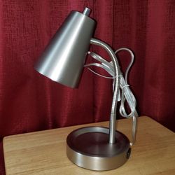 Brushed Nickel Gooseneck LED Desk Lamp