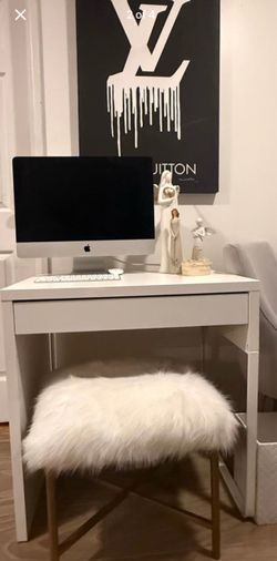 Little desk with ottoman,  light used.