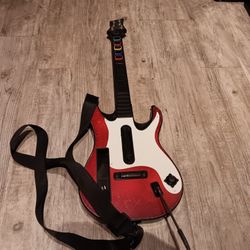 Nintendo Wii Guitar Hero Wireless Controller 95911 Red White Starburst-TESTED