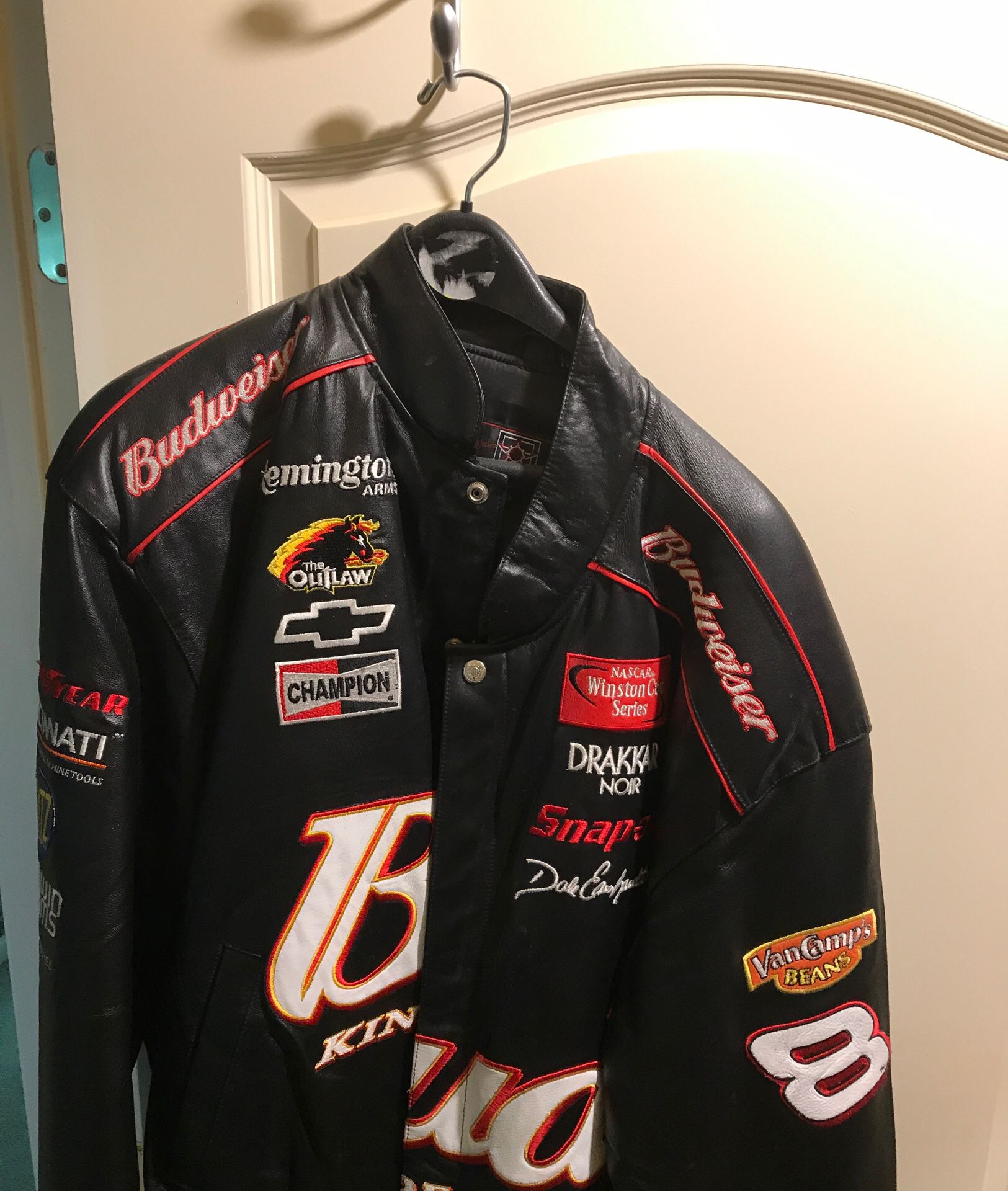 Dale Earnhardt Jr leather jacket #8 XL