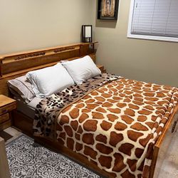European Bedroom Set - Very Unique Headboard 106.5” Wide, Bed61.5”wide,76.5” Long