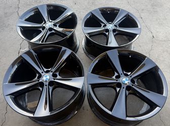 21” BMW X5 X6 OEM Factory Gloss Black Wheels 5X120 21X10 21X11.5 