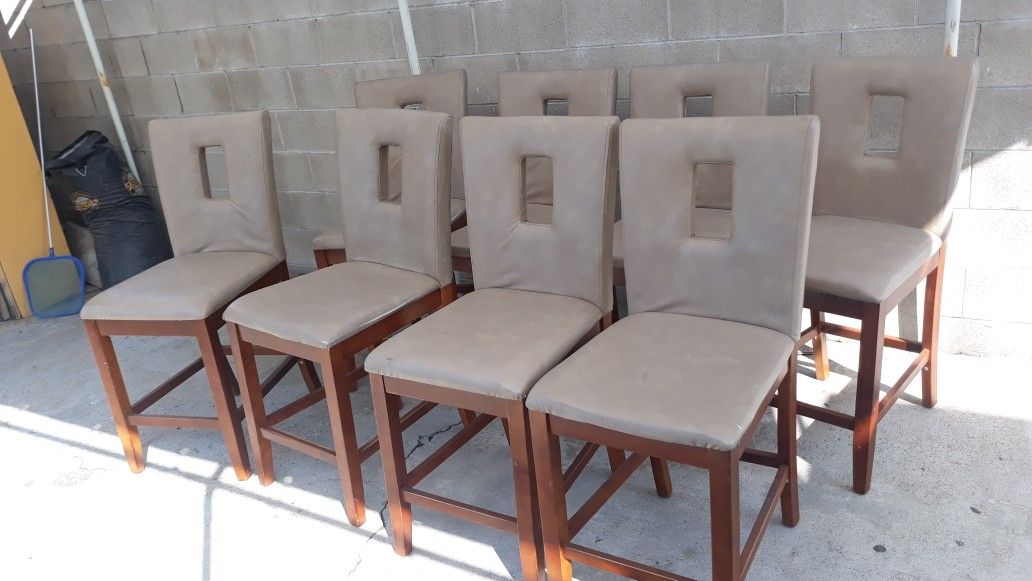 8 dinning chairs counter high
