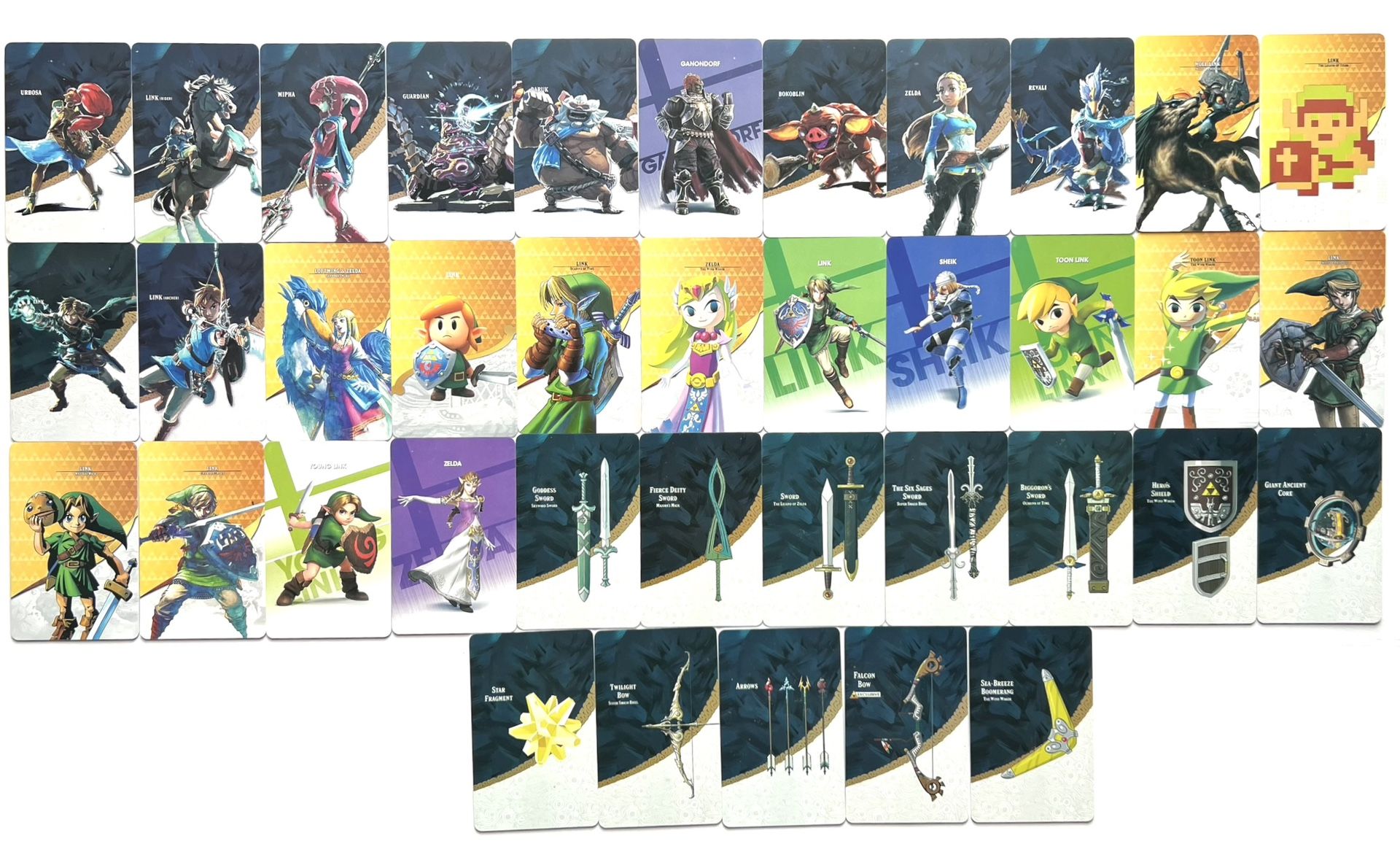 Zelda Amiibo Set Of 40 Cards, Totk LOK, Botw ,