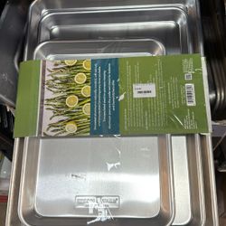 NORDIC WARE NATURALS ALUMINUM BAKEWARE  BAKING SHEET SET