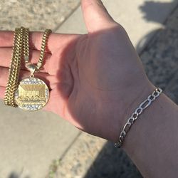 10k franco chain pendant