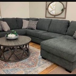 Dark Slate Huge Comfortable Modern U Shaped Sofa Sectional✅ Brand New 👍