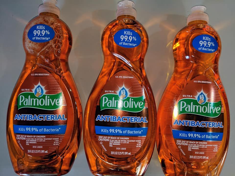 3 bottles of 20oz Palmolive Antibacterial Dish liquid soap, $5.00 total