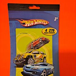 Hot Wheels Sticker Book 276 Stickers 4 Pages-$2.00