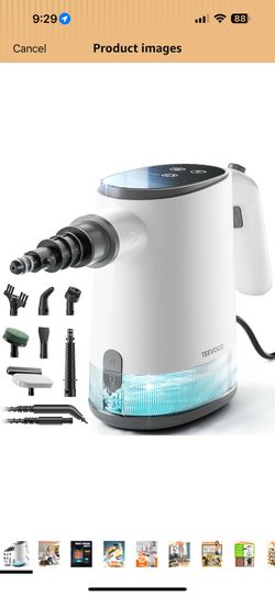 Handheld Steam Cleaner, 15s Fast Heating, Adjustable Steam, 650mL Large Water Tank, Pressurized Portable Steamer for Cleaning Home, Kitchen, Car, Bath