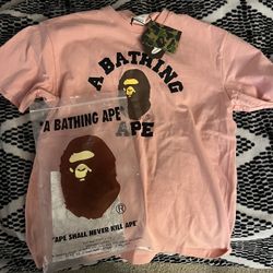 pink bape tee