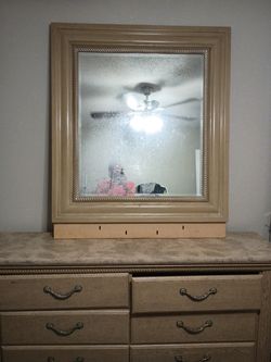 Dresser, night stand, mirror