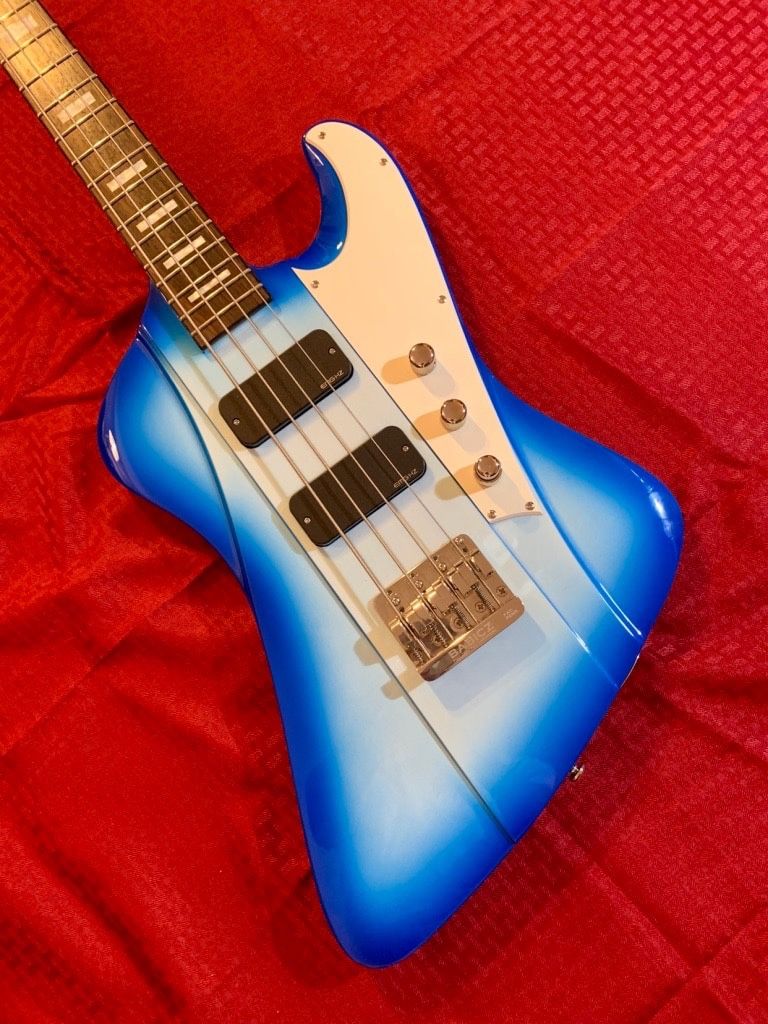 DBZ Hailfire Bass Guitar Blue Burst used but in good condition