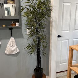 Faux Bamboo Potted Plant 