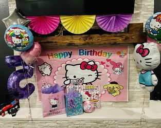 Hello Kitty Party Backdrop 