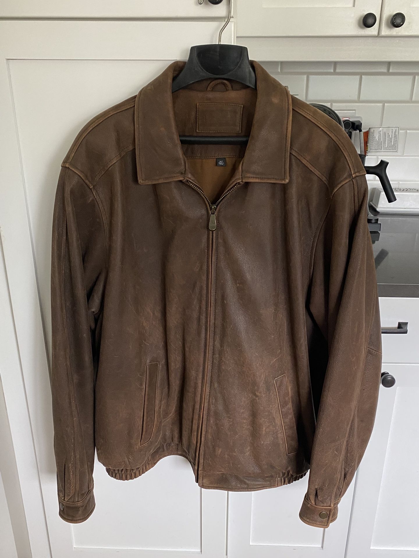 Vintage Brown Leather Jacket XLT