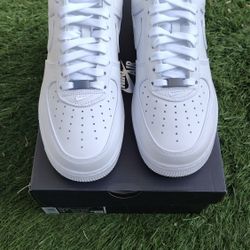 Brand New Air Force One Premium White Leather,Size 10.5, IM3078 100