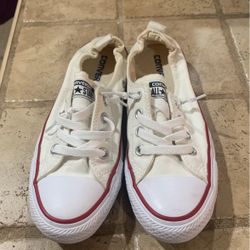 Woman’s White Converse 