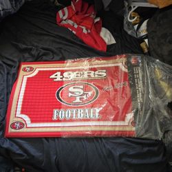 49ers Embossed Doormat