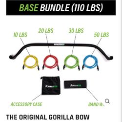 Gorilla bow resistance band base weight set