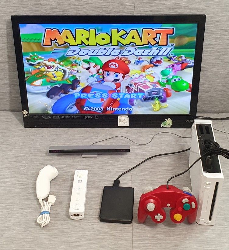 Nintendo Wii 2TB Hard Drive With G4mez And Controller's