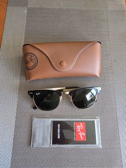 Ray-Ban Gold Frame Sunglasses with Case