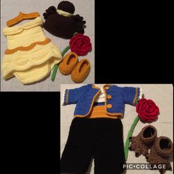 Beauty and the beast inspired crotchet outfit