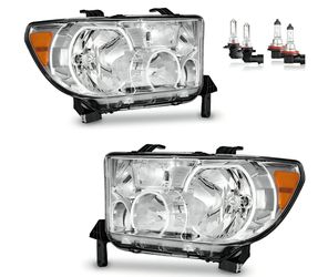 Karsparehub halogen headlights for 07/13 toyota tundra Sequoia 08/17 compatible.