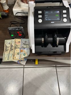 Mixed Denomination Money Counter Machine, 1200 Notes/Minute, Cash Counter with Value Count, UV/MG/IR/DD/DBL/HLF/CHN Counterfeit Detection, TFT Display