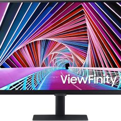 SAMSUNG 32” S70A Series 4K UHD (3840x2160) Computer Monitor, HDMI, DisplayPort, HDR10 (1 Billion Colors), 3-sided border-less, TUV-certified Intellige