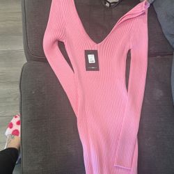 Pink Off The Shoulder Dress