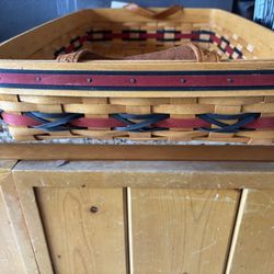 Longaberger 2000 NWT All American Hostess Only Service Basket Combo