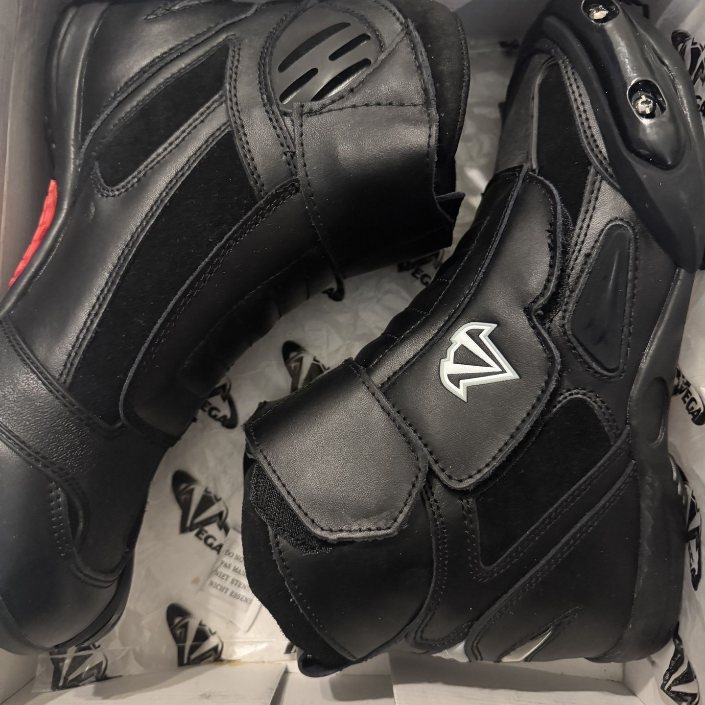 Vega Merge Men’s Motorcycle Boots black Size 11 hook Loop Closure Lace Up Vega Motorcycle Boots for sale | eBay main image 4